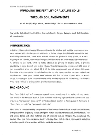 Improving the fertility of alkaline soils through soil amendments and ...