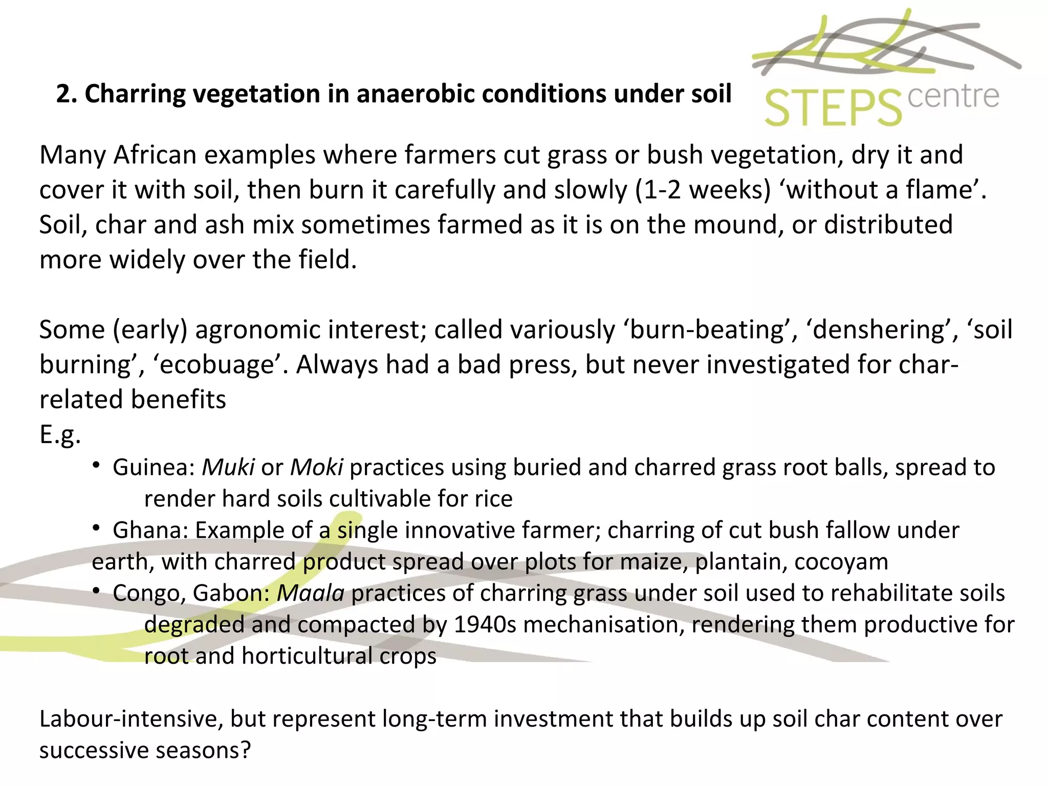 Biochar, poverty and development: Opportunities, threats, social ...