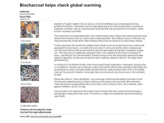 Biochar global warming