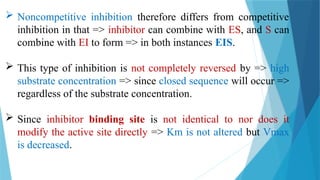 Biochemistry of enzyme inhibition power point slides | PPTX