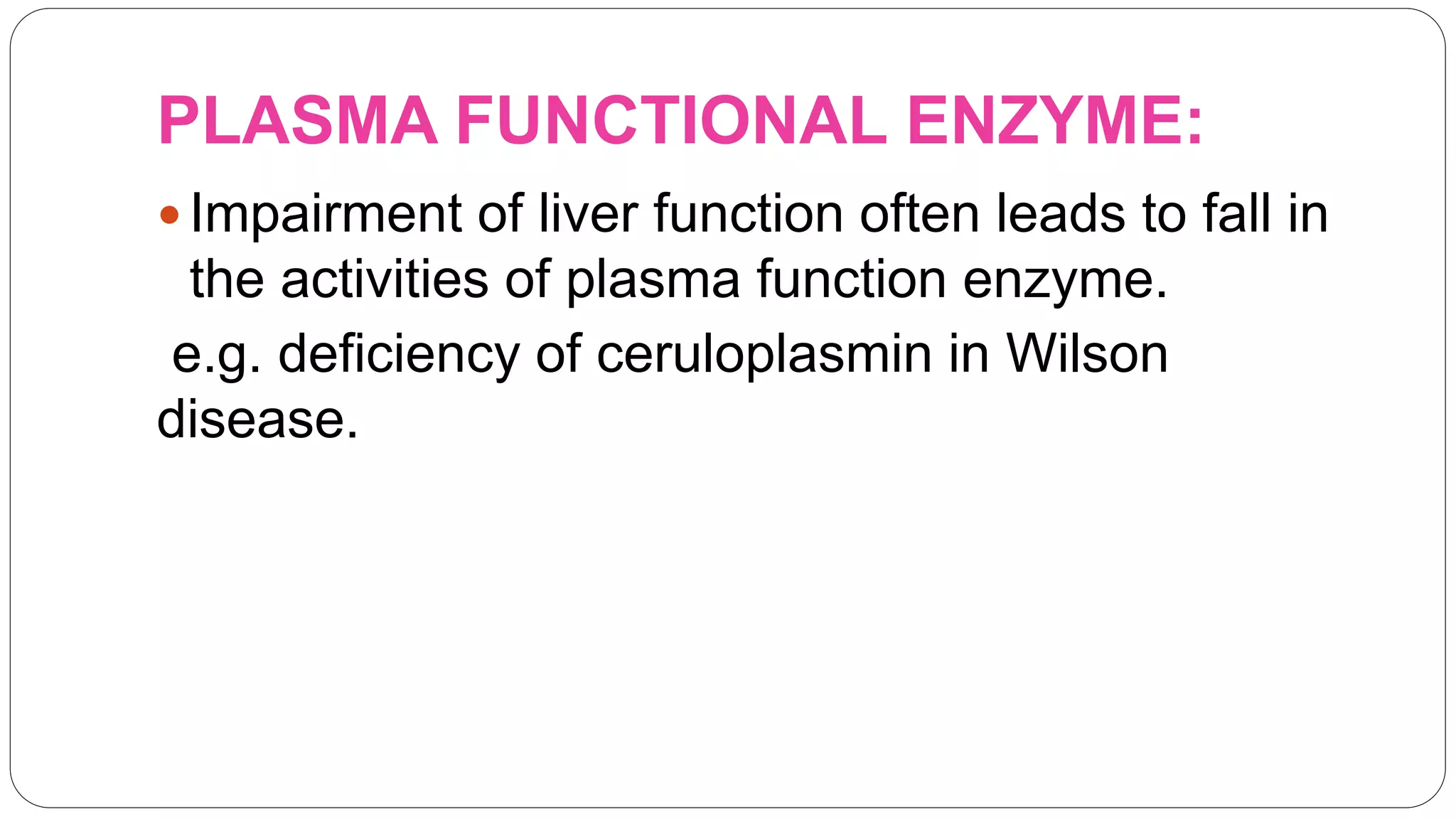 Diagnostic Application of enzyme ppt | PPTX