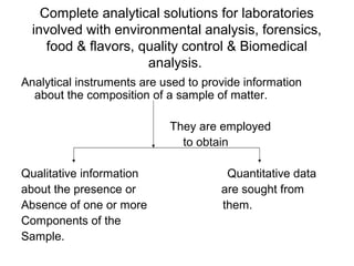 Biochemical analysis instruments