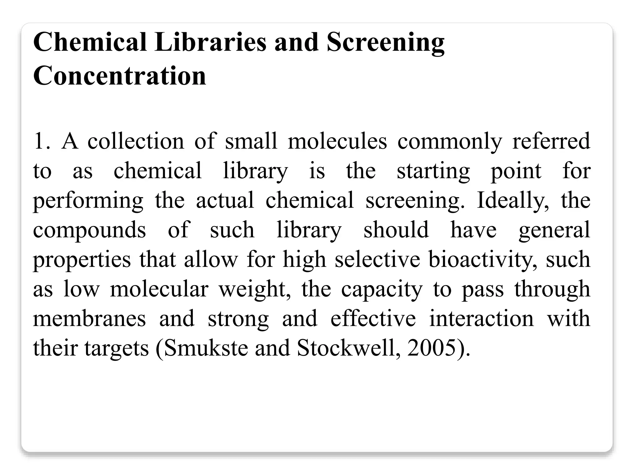 Biochemical and molecular level screening system and their strategies ...