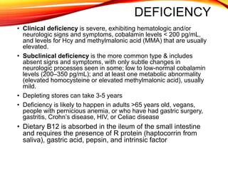 Biochemical Aspects of Vitamin B12 Deficiency - Vitaminquick | PPT