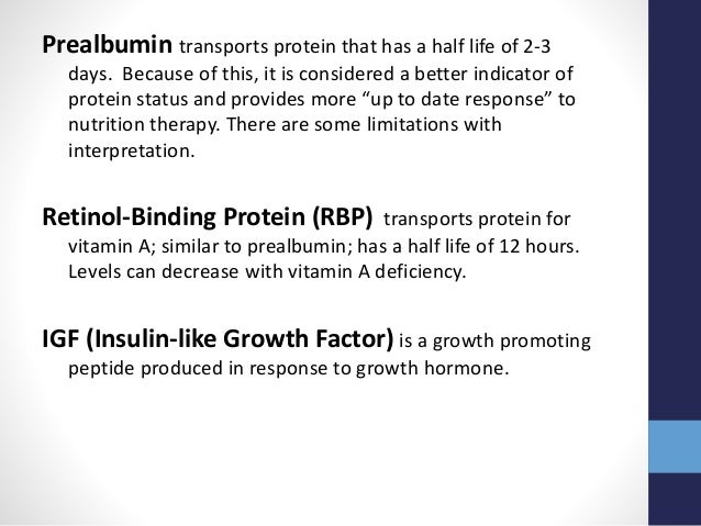 Use of Serum Albumin and Prealbumin in Determining Nutritional Status