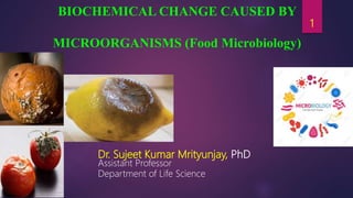 BIOCHEMICAL CHANGE CAUSED BY
MICROORGANISMS (Food Microbiology)
Dr. Sujeet Kumar Mrityunjay, PhD
Assistant Professor
Department of Life Science
1
 