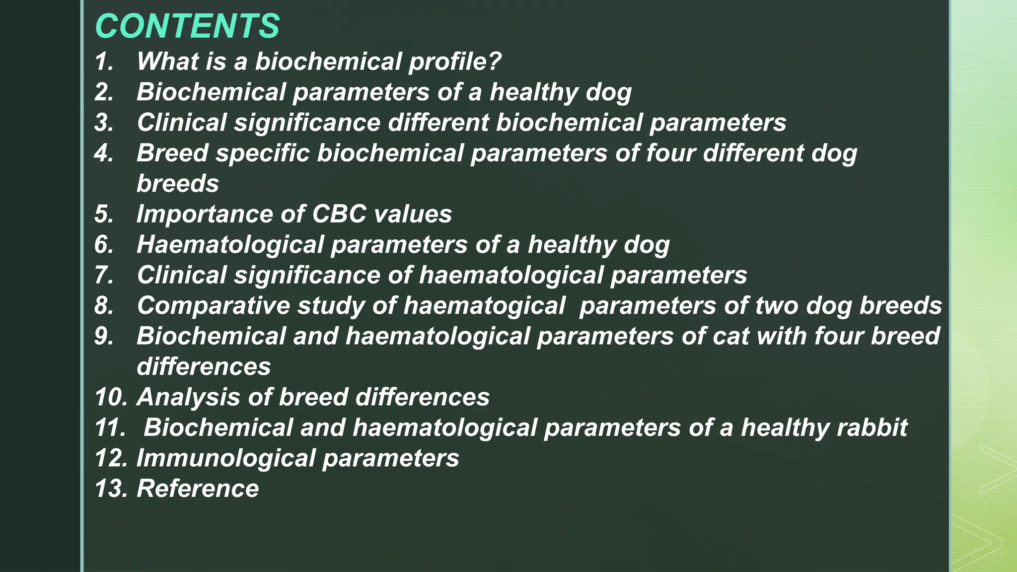 Biochemical, Haematological ,immunology parameters.pptx