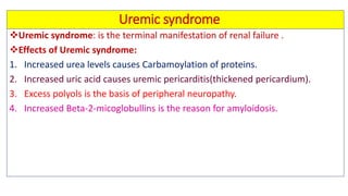 Biochemical kidney function tests with their clinical applications