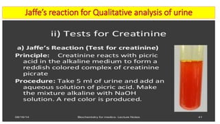Biochemical kidney function tests with their clinical applications