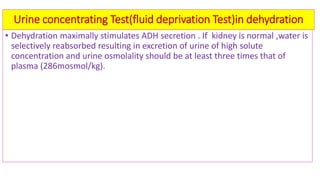 Biochemical kidney function tests with their clinical applications
