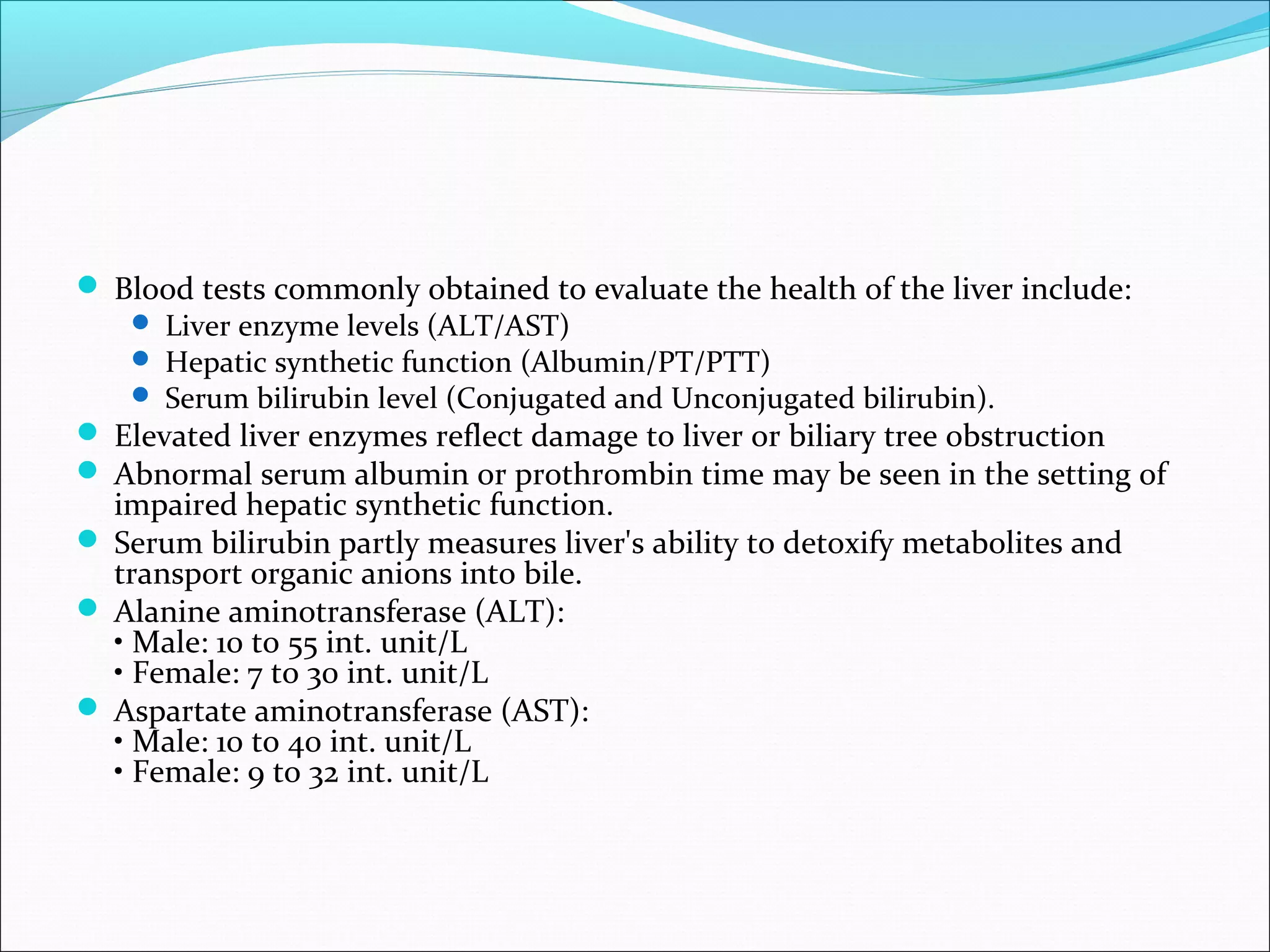 Biochemical markers in diagnosis of Liver DIsease | PPT