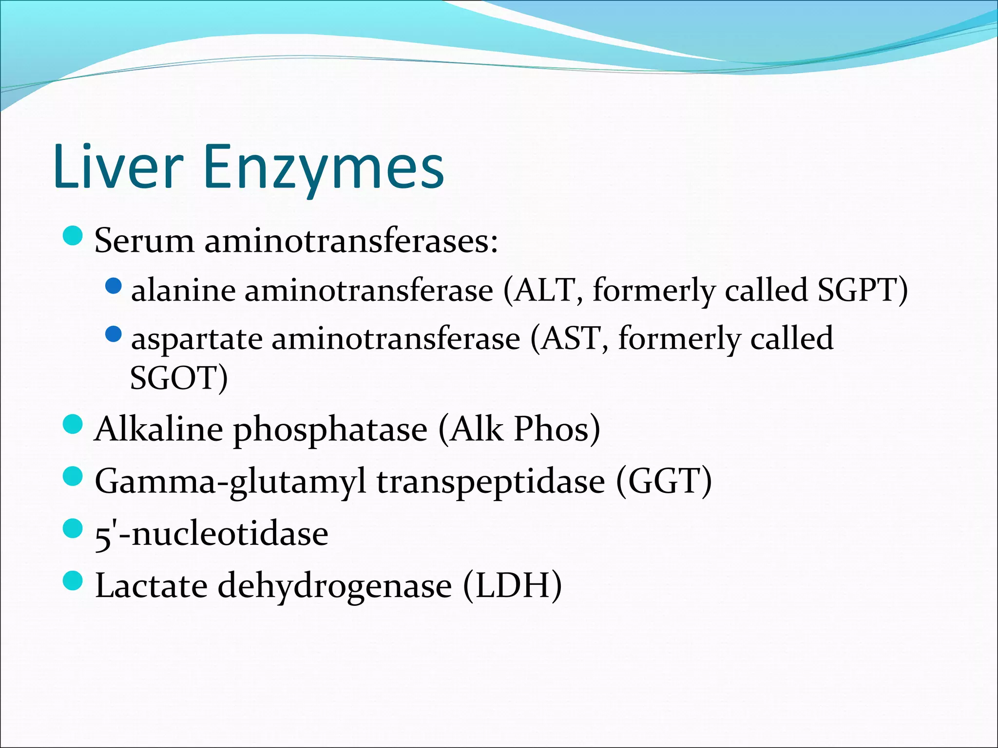 Biochemical markers in diagnosis of Liver DIsease | PPT