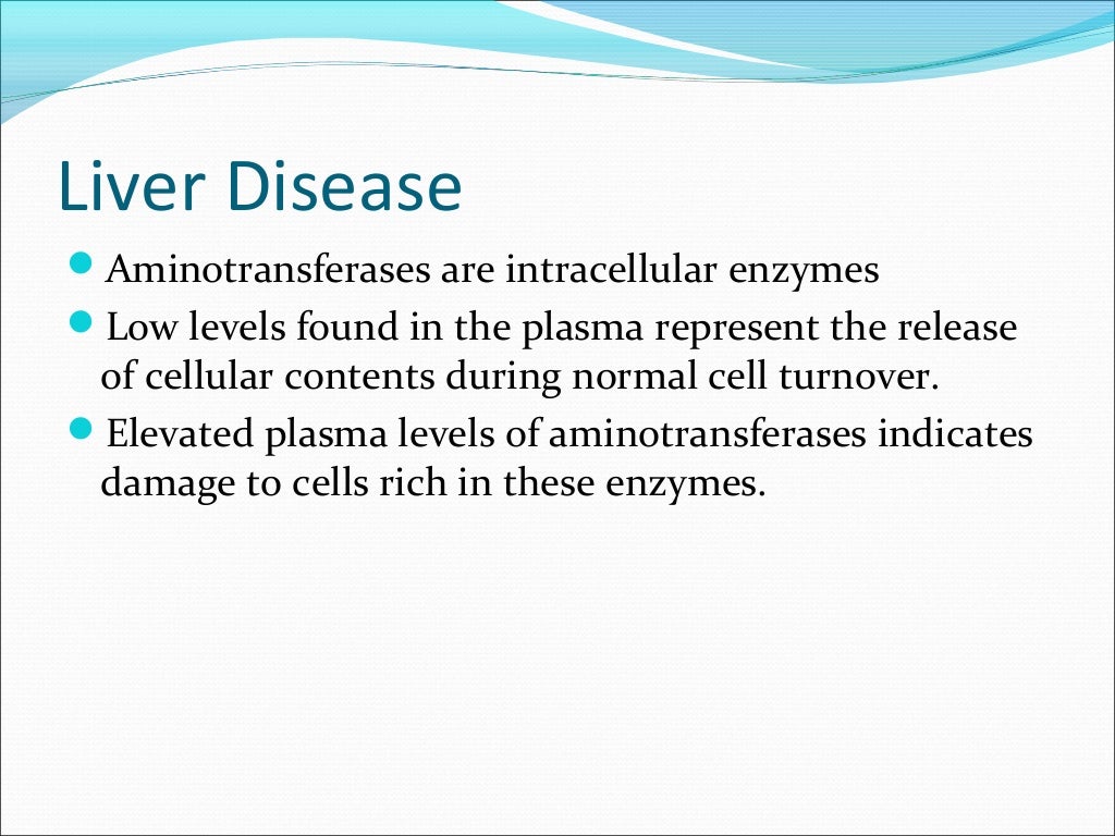 Biochemical markers in diagnosis of Liver DIsease