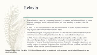 Biochemical and pharmacological mediators of orthodontic tooth movement ...