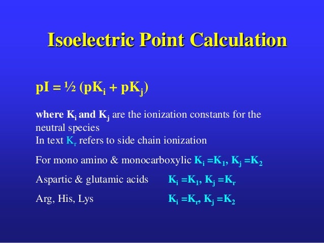 calculate pi of amino acid chain calculate pi of amino acid chain