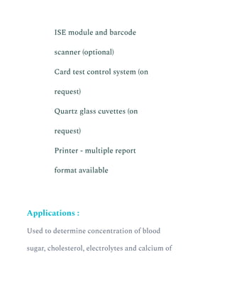 Biochemistry Analyzer | PDF