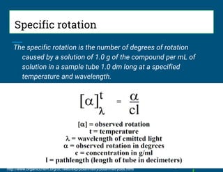 Specifiic Rotation Formula isomers | PPTX