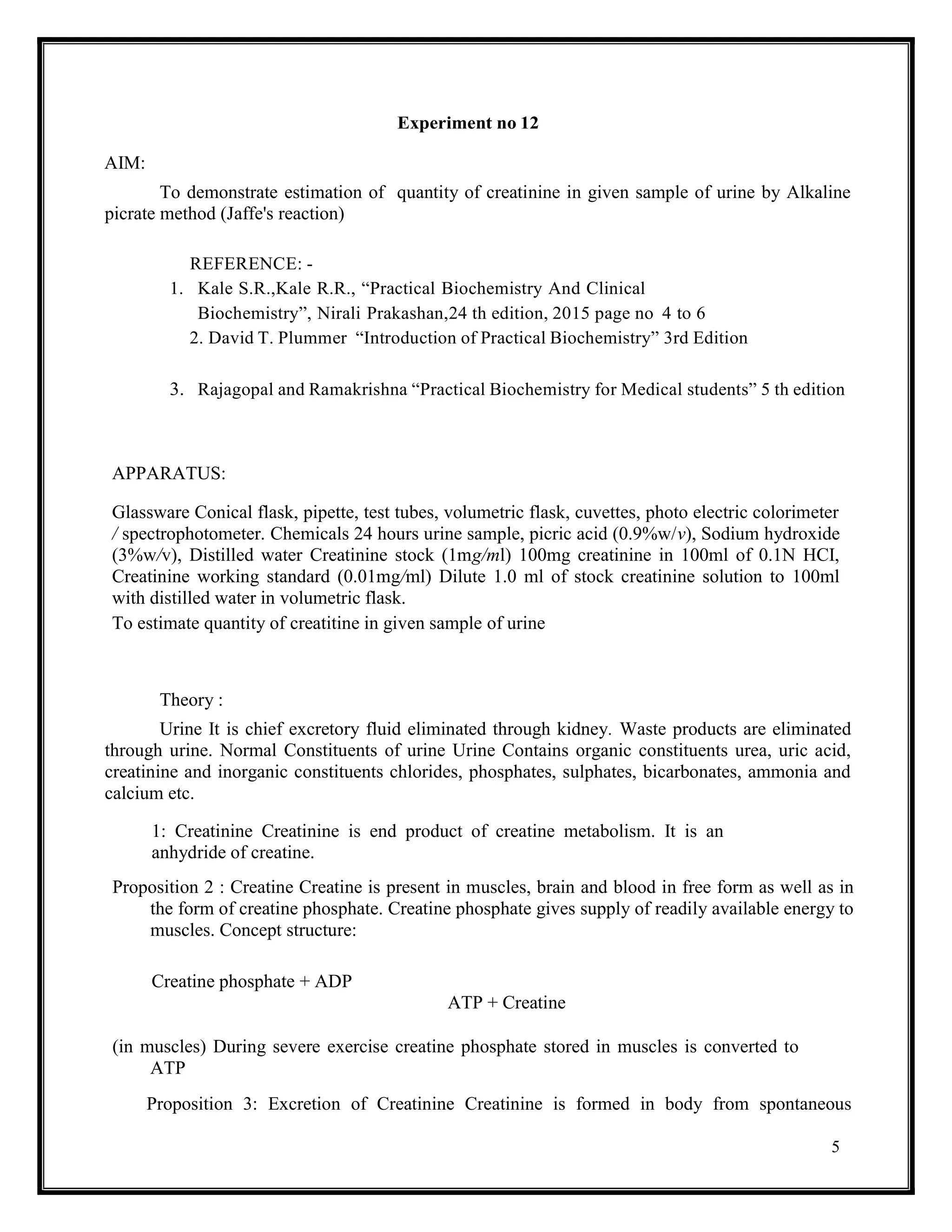 Biochemistry lab manual II semester | PDF