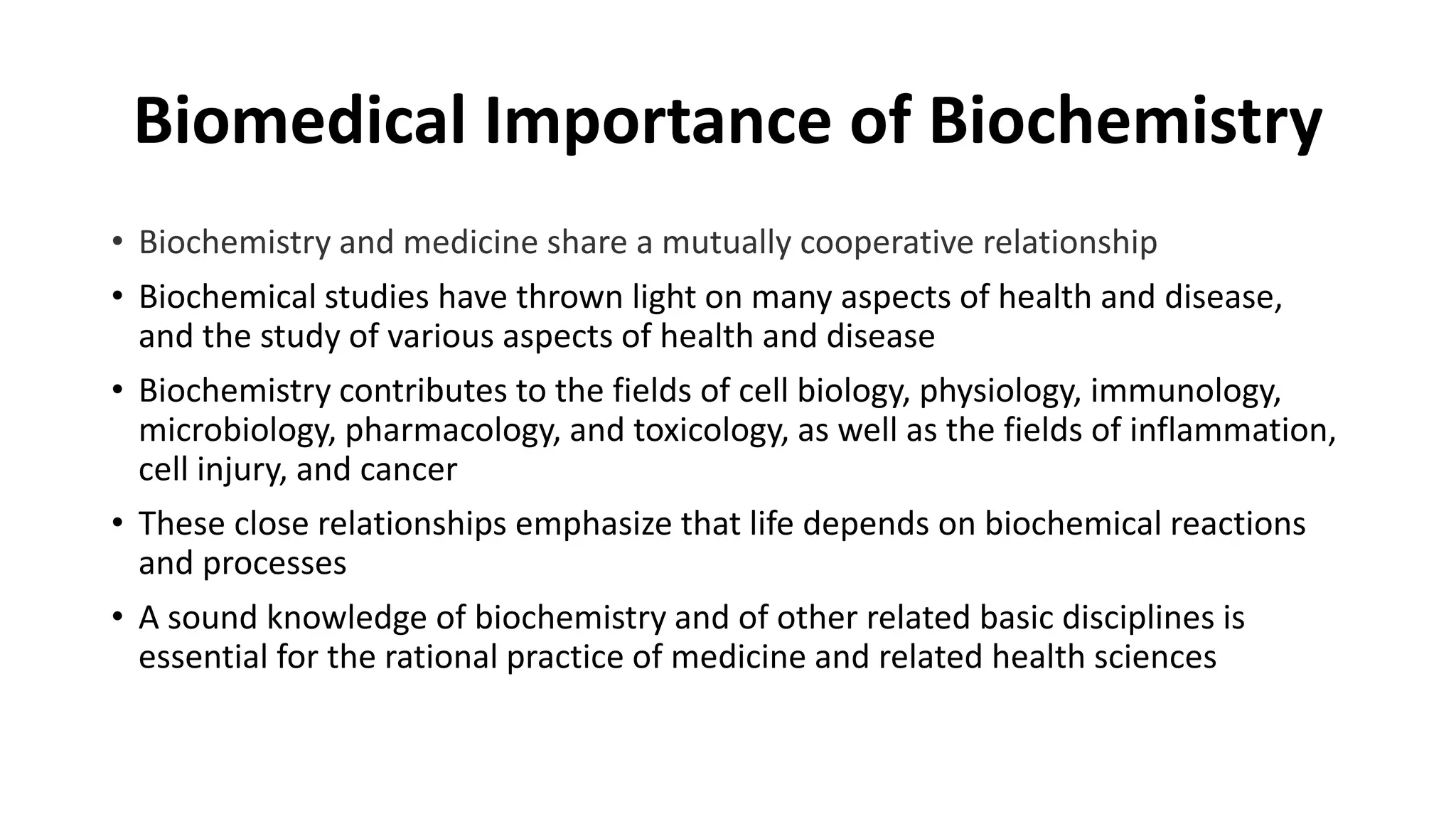 WHY IS BIOCHEMISTRY IMPORTANT IN MEDICINE visual data 8