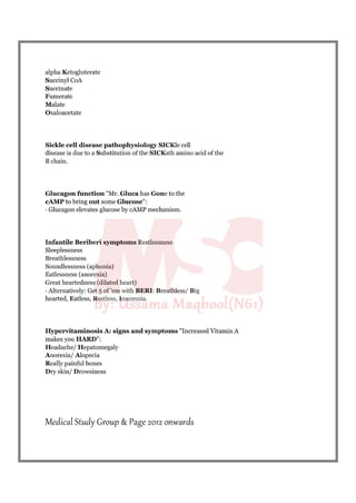 Biochemistry mnemonics 