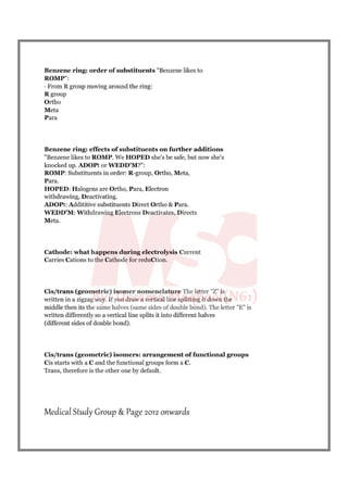 Biochemistry mnemonics 