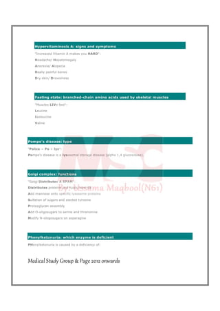 Biochemistry mnemonics 