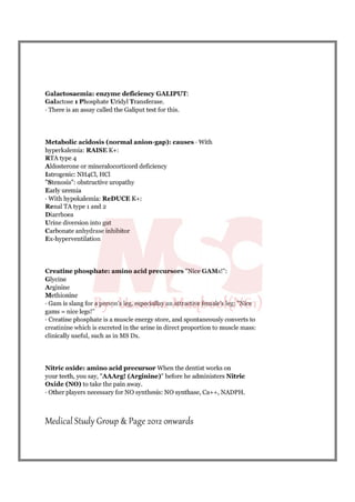 Biochemistry mnemonics 