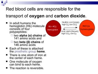 Red Cell Function Biochemistry of blood, respiratory function of erythrocytes | PPT