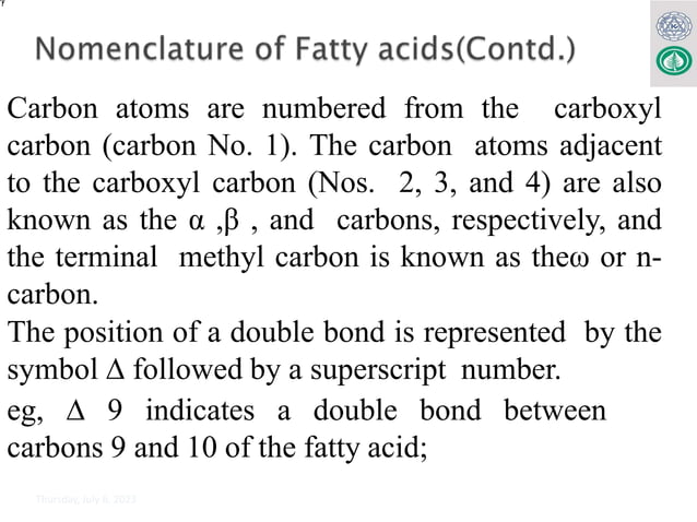 Biochemistry of Lipids_MBBS_BDS-Lab.Med.pptx | Chemistry | Science
