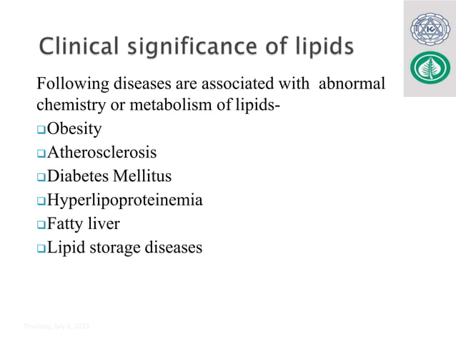 Biochemistry of Lipids_MBBS_BDS-Lab.Med.pptx | Chemistry | Science