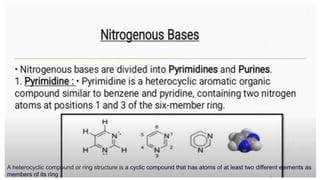 A heterocyclic compound or ring structure is a cyclic compound that has atoms of at least two different elements as
members of its ring
 