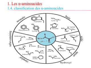 1. Les α-aminoacides
1.4. classification des α-aminoacides
 