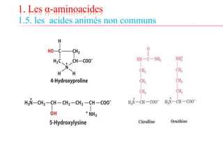 1. Les α-aminoacides
1.5. les acides animés non communs
 