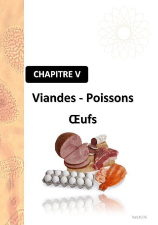 Edition biohay2006
VViiaannddeess -- PPooiissssoonnss
ŒŒuuffss
CCCHHHAAAPPPIIITTTRRREEE VVV
Edition biohay2006
Edition biohay2006
 