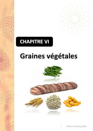 Edition biohay2006
GGrraaiinneess vvééggééttaalleess
CCCHHHAAAPPPIIITTTRRREEE VVVIII
 