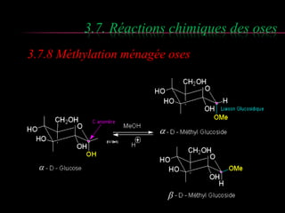 3.7. Réactions chimiques des oses 
3.7.8 Méthylation ménagée oses 
 