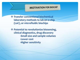 Biochip | PPTX | Chemistry | Science