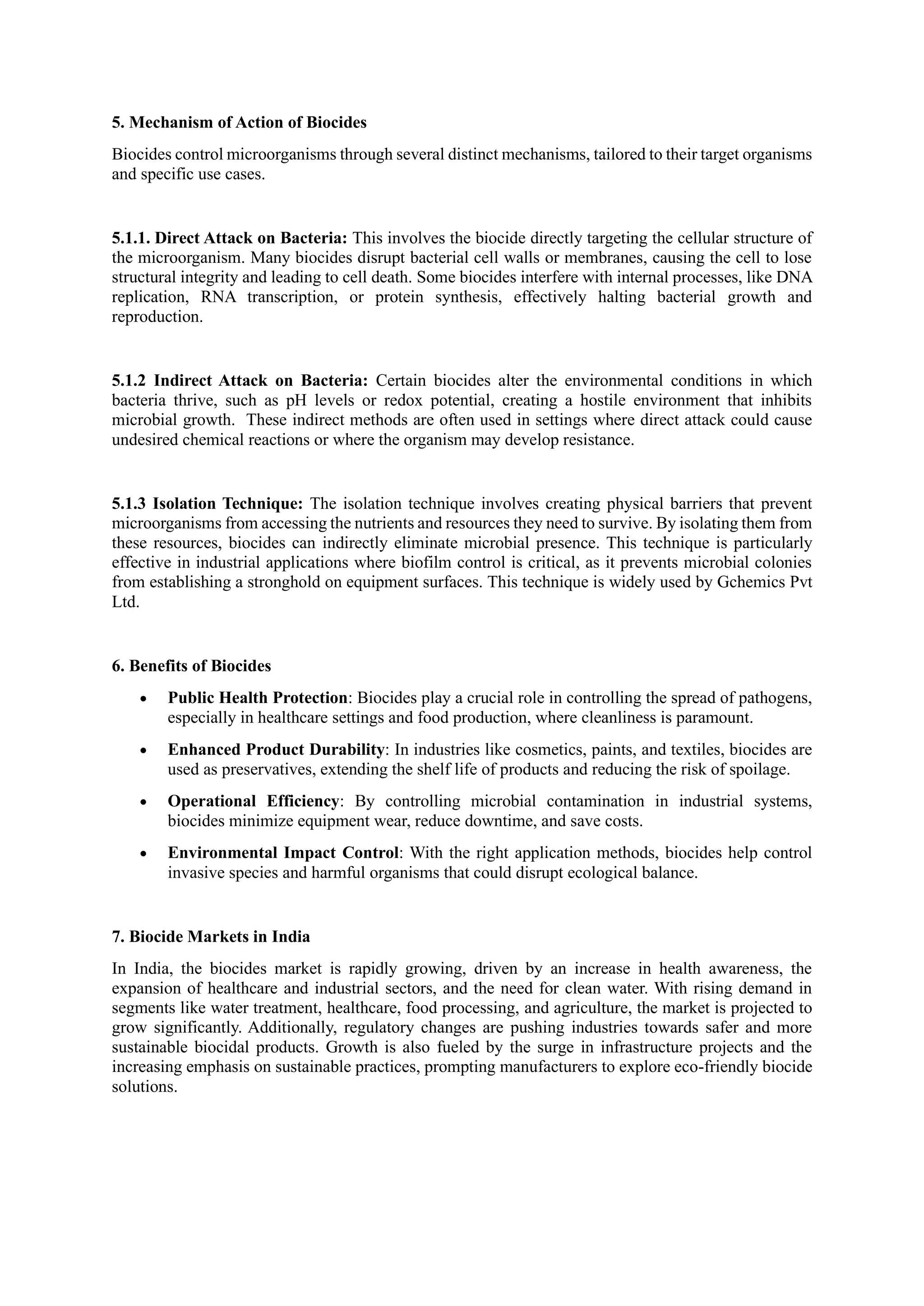 Understanding Biocides: Mechanisms, Markets, and Industrial Impact | PDF