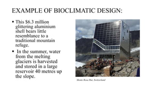 Bioclimatic design at the site planning scale | PPTX