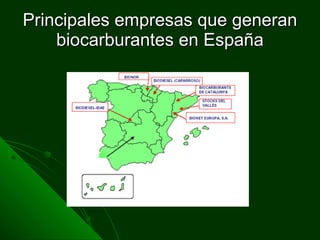 Principales empresas que generan biocarburantes en España 