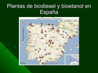 Plantas de biodiesel y bioetanol en España 