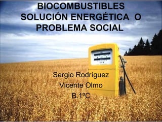 BIOCOMBUSTIBLES
SOLUCIÓN ENERGÉTICA O
PROBLEMA SOCIAL
Sergio Rodríguez
Vicente Olmo
B.1ºC
 