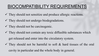 BIOCOMPATIBILITY OF DENTAL MATERIALS SEMINAR BY DIPESH.pptx