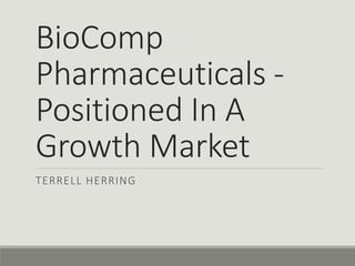 BioComp
Pharmaceuticals -
Positioned In A
Growth Market
TERRELL HERRING
 