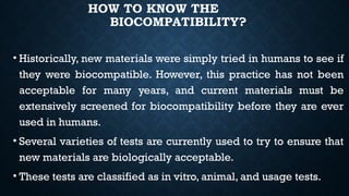 bio compatibility of endodontics materials ppt .pptx