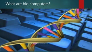 What are bio computers?
Bio Computers are not robots or any spiritual beings but they work like a
powerful computer.
It has the CPU as its brain and DNA are its software
This Photo by Unknown Author is licensed under CC BY
 