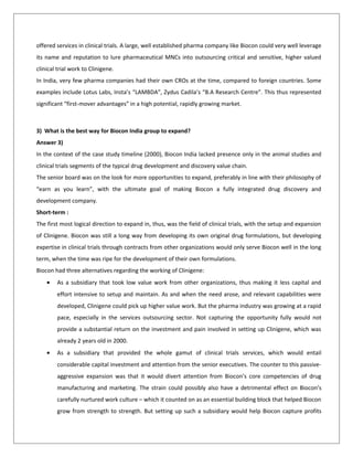 Biocon Case Study Group 1 Doc