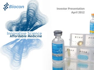 Investor Presentation
           April 2012
 