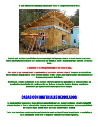 Bioconstruir o como deberían ser nuestras casas