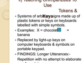 Intentional gesture in natural communication of chimpanzees Attention attractor a gesture in natural communication with other Stylized gesture signifying an incipient or desired action 